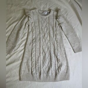 The Children's Place Cream Sweater with Ruffle Accents size 4